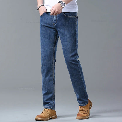 Calças de Ganga Masculinas Slim de Corte Elegante e Casual