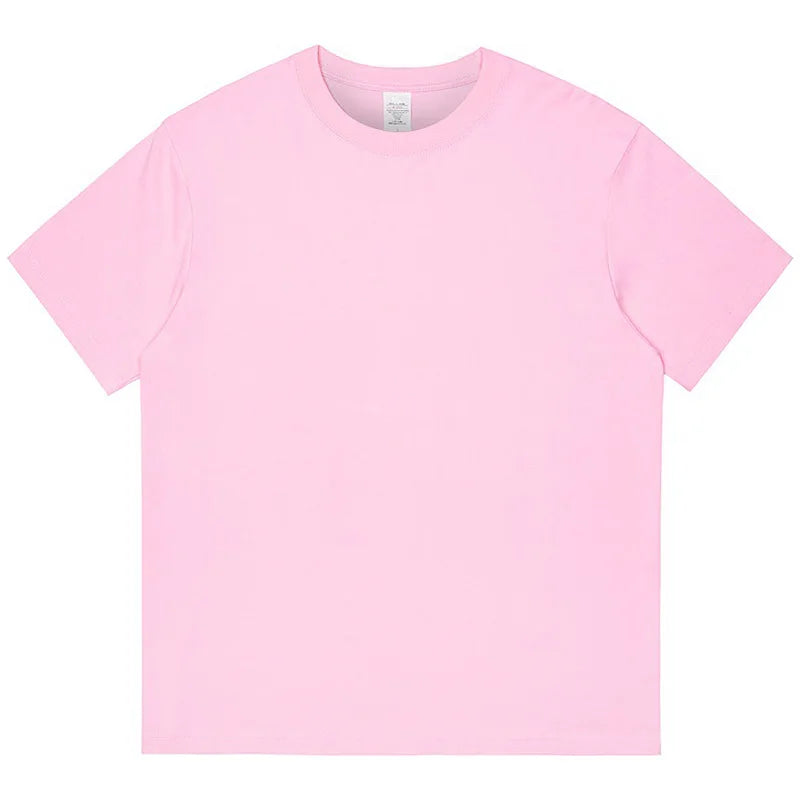 T-shirts unissexo de algodão com gola redonda