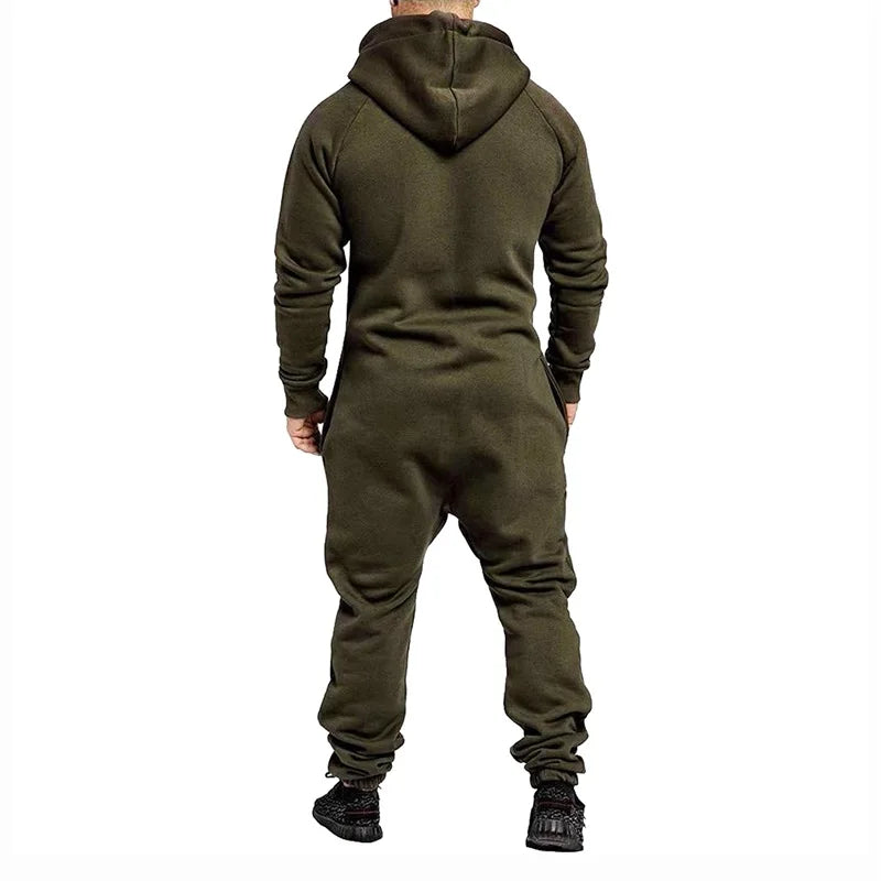 Macacões masculinos de lã com capuz