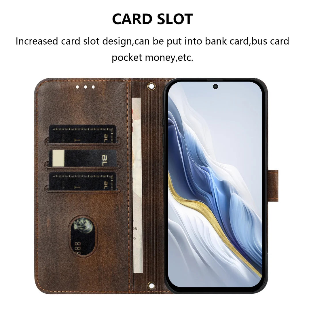 Capa flip de couro de luxo para Xiaomi