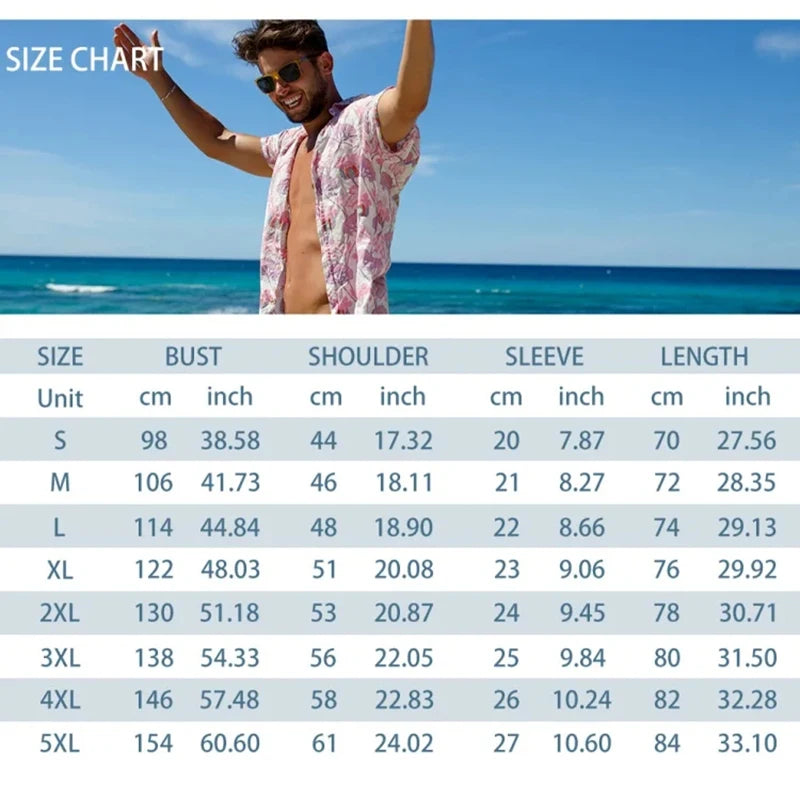 Conjunto Masculino de Verão com Estampa de Folhas