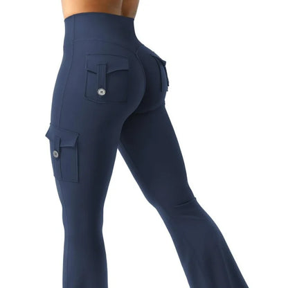 Leggings Femininas de Cintura Alta para Yoga e Fitness — Com Bolsos