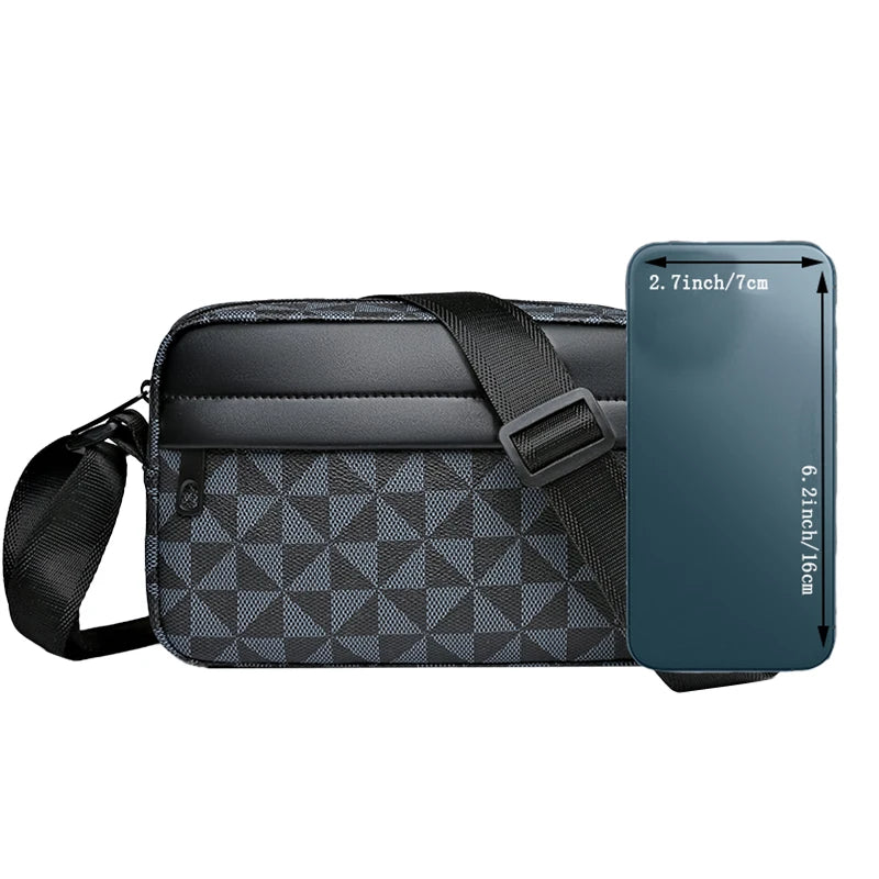 Bolsa Masculina Tiracolo em Couro PU — Casual e Versátil