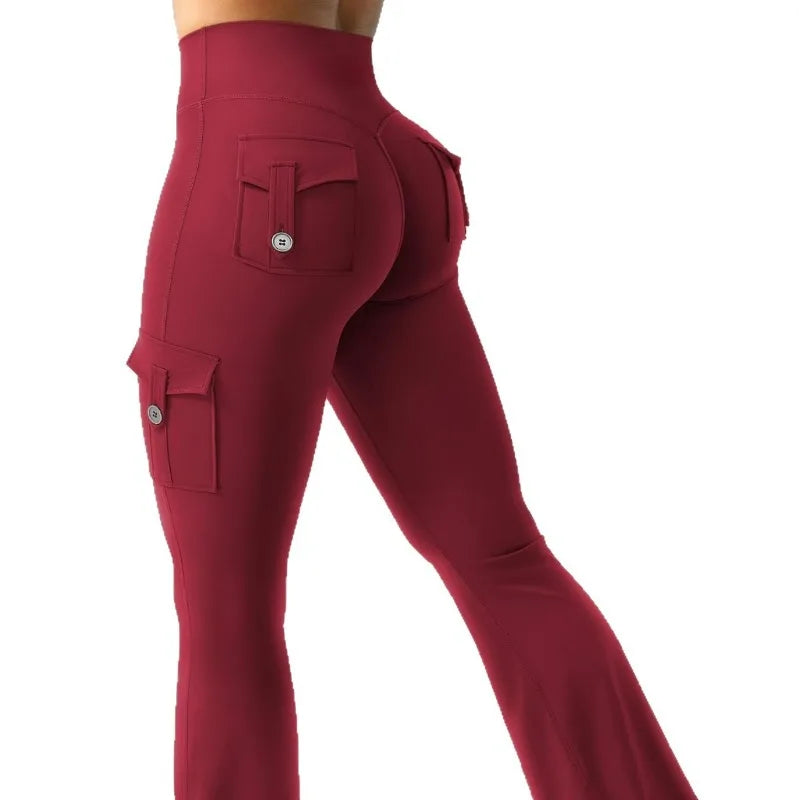 Leggings Femininas de Cintura Alta para Yoga e Fitness — Com Bolsos