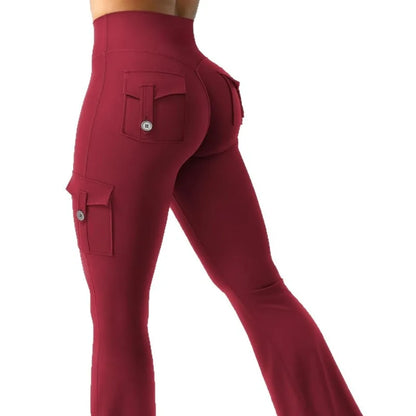 Leggings Femininas de Cintura Alta para Yoga e Fitness — Com Bolsos