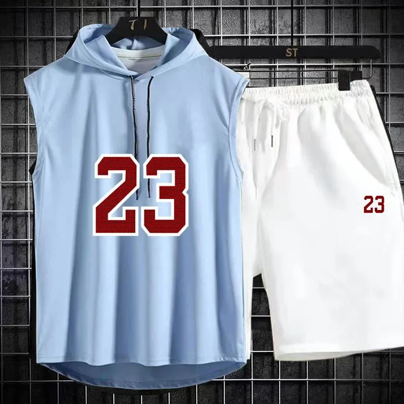 Conjunto esportivo com capuz