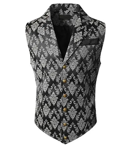 Colete Masculino Jacquard Floral