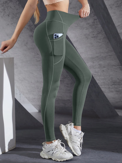 Calça Legging Feminina de Cintura Alta Elástica para Treino
