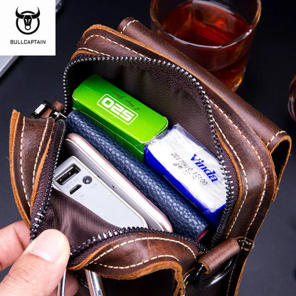 Bolsa Bullcaptain crazy horse couro