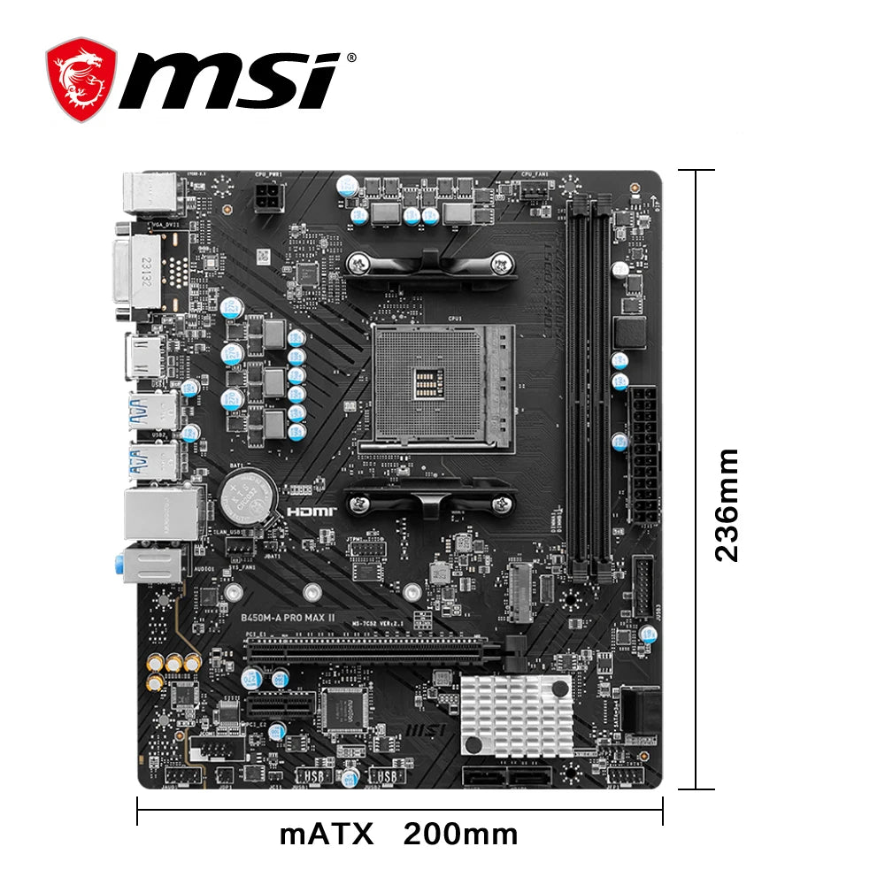MSI-Placa-mãe Dual-Channel, M.2 SATAIII, USB 3.2, soquete de CPU R9