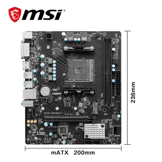 MSI-Placa-mãe Dual-Channel, M.2 SATAIII, USB 3.2, soquete de CPU R9