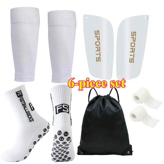 Conjunto de 6 peças de meias de futebol para adultos