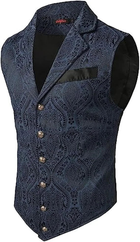 Colete Masculino Jacquard Floral