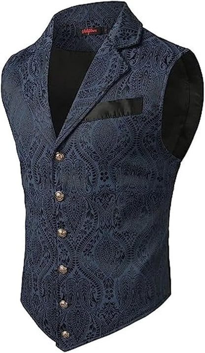 Colete Masculino Jacquard Floral