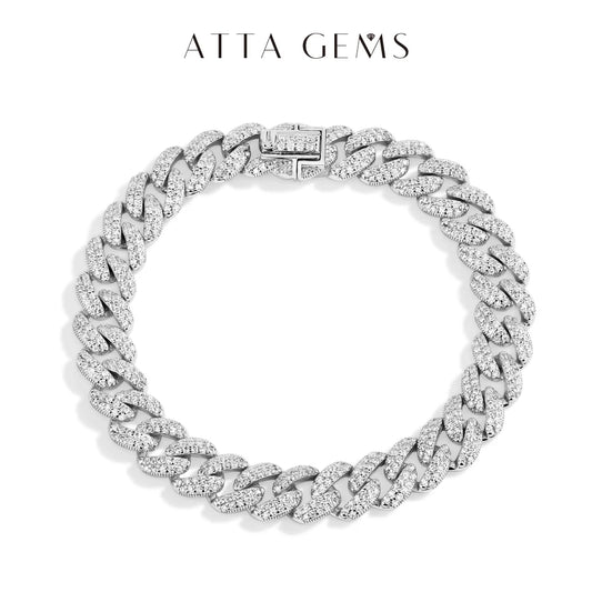 Pulseira de moissanite cuba