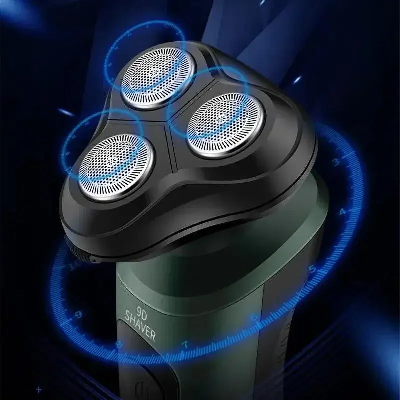 Barbeador Elétrico Rotativo HOCOSHINE 9D Recarregável