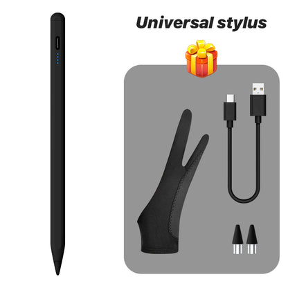 Caneta Stylus Magnética Universal QUKAM — 4 LEDs, USB-C, Sem Bluetooth e 2 Pontas