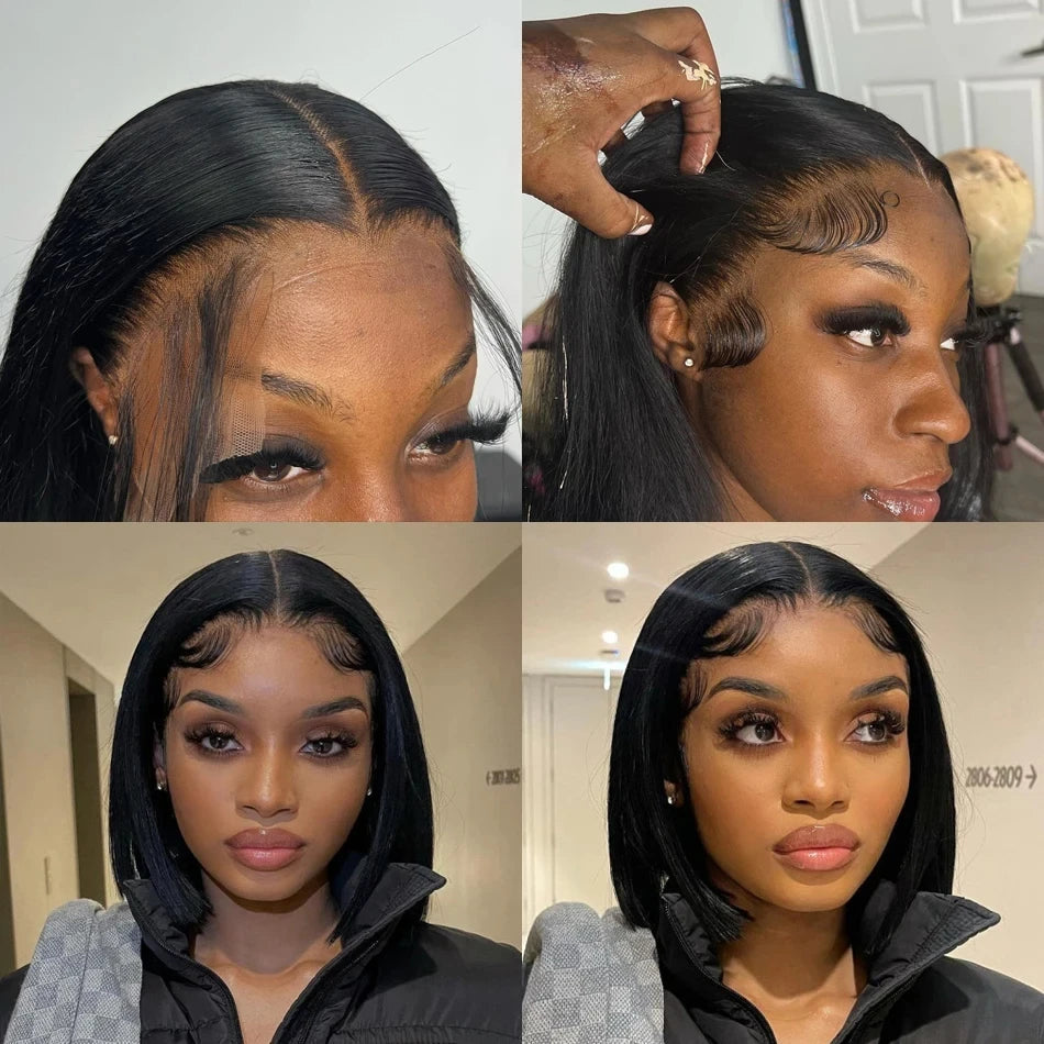 Peruca Frontal de Renda 13x4 e 4x4 em Cabelo Humano Brasileiro – Lisa