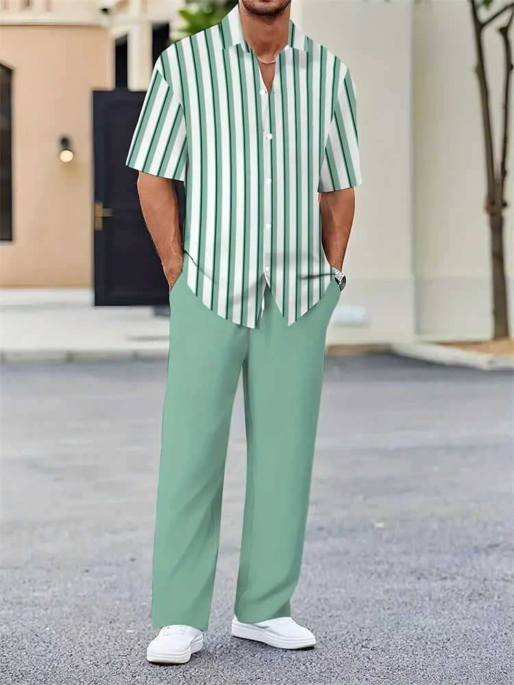 Fato de manga curta casual