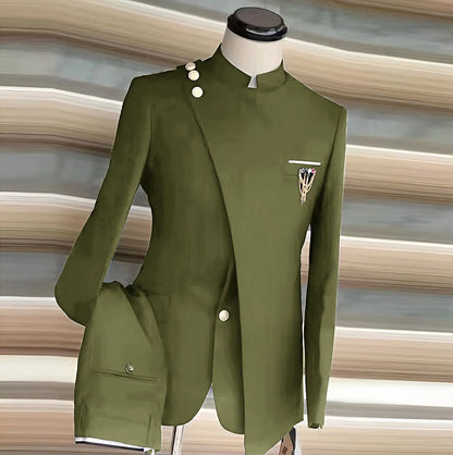 Fato Masculino de 2 Peças com Blazer e Calças — Estilo Formal