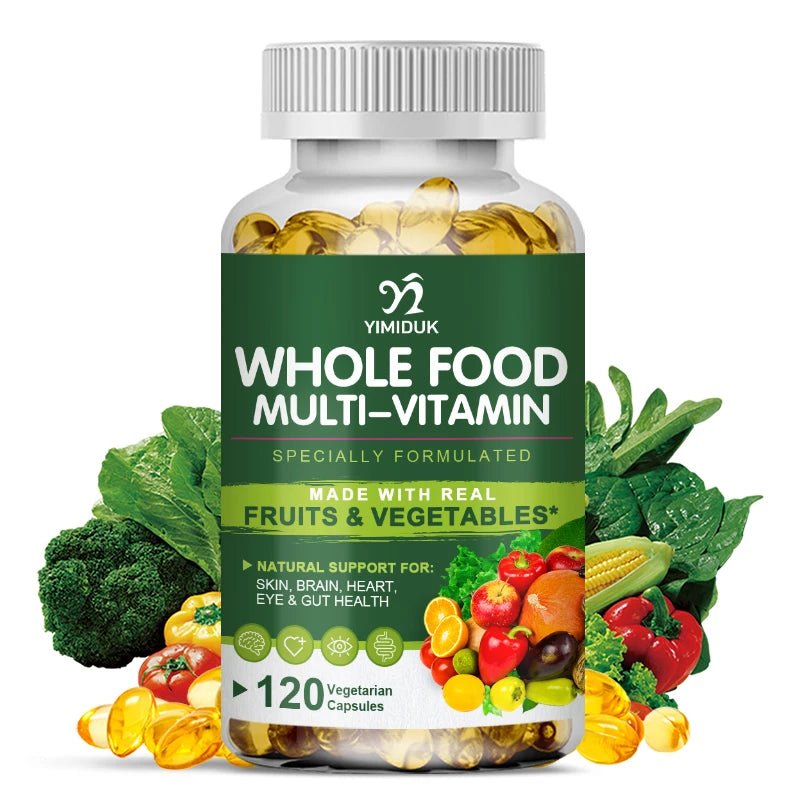 Multivitamínico de Minerais de Alimentos Integrais HOLUCKS — 60/120 Cápsulas