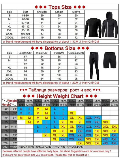 Conjunto Masculino de Compressão — Treino, Corrida e Fitness