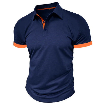 Camisa polo verão lapela
