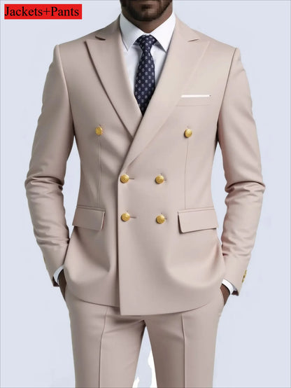 Terno botão duplo slim fit