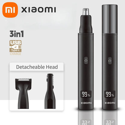 Aparador Elétrico Xiaomi 3 em 1 para Nariz, Orelhas e Sobrancelhas
