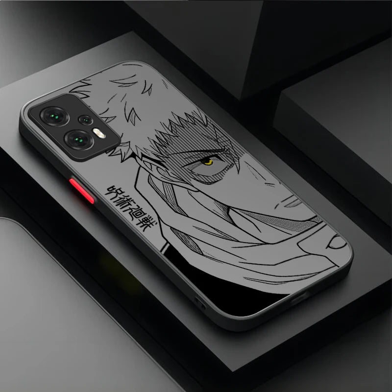 Capa Jujutsu Kaisen Megumi e Gojo para Xiaomi – Proteção em Silicone
