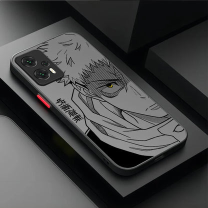 Capa Jujutsu Kaisen Megumi e Gojo para Xiaomi – Proteção em Silicone