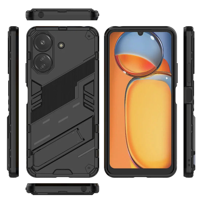 Capa de telefone Kickstand magnética anti-choque