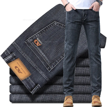 Calças de Ganga Masculinas Slim de Corte Elegante e Casual