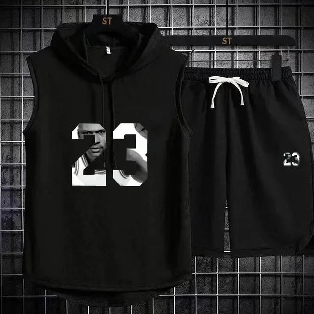 Conjunto esportivo com capuz