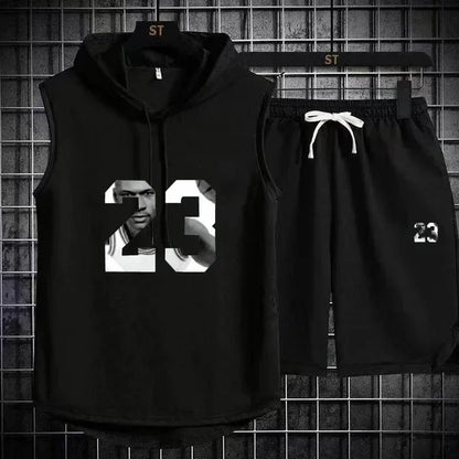 Conjunto esportivo com capuz