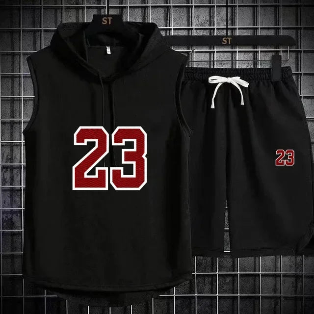 Conjunto esportivo com capuz