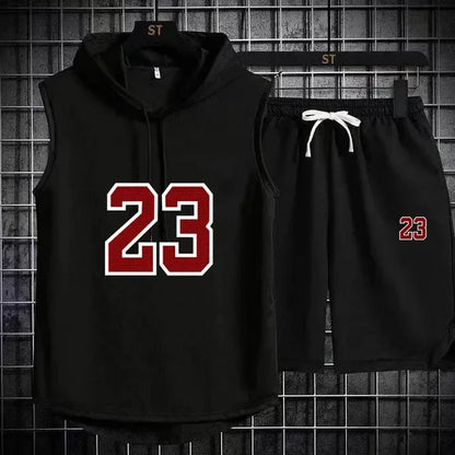 Conjunto esportivo com capuz