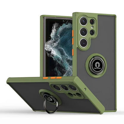 Capa de Proteção Magnética para Samsung Galaxy — Fosca, Antichoque, com Anel e PC + TPU