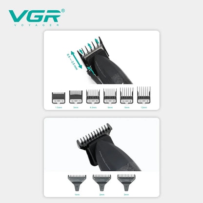 Máquina VGR V-640 S3 3 em 1 para Cabelo, Barba e Acabamento — 9000 RPM