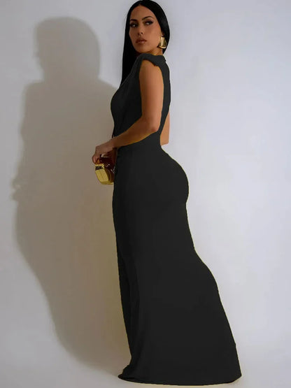 Vestidos longos decote em V profundo