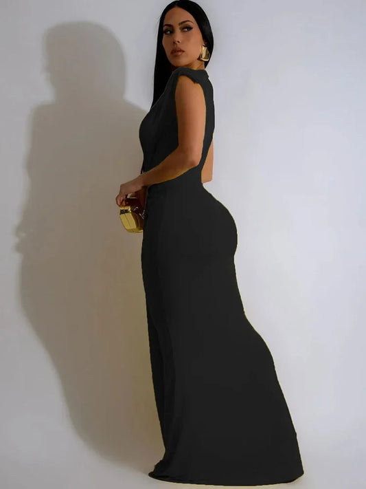 Vestidos longos decote em V profundo
