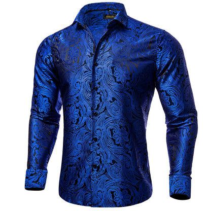 Camisa Masculina Paisley Roxa