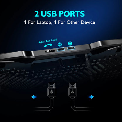 Suporte de resfriamento de laptop de 12 a 17 polegadas