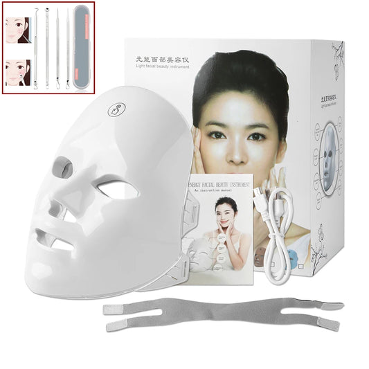 Máscara facial led terapia de luz