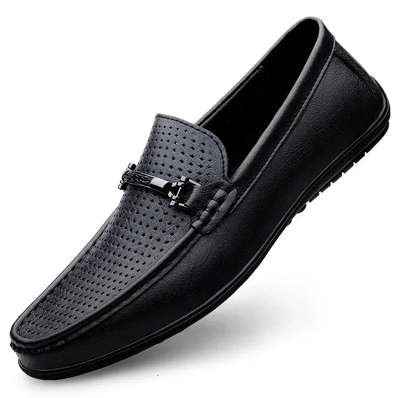 Mocassins de couro genuíno casuais