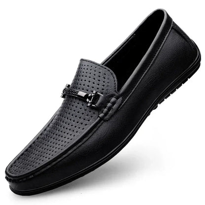 Mocassins de couro genuíno casuais