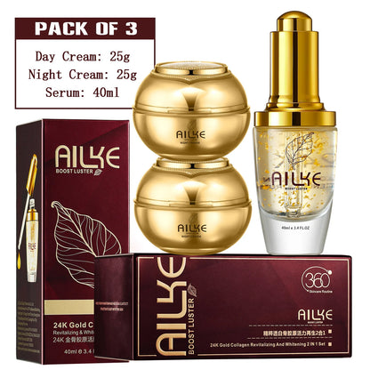 Conjunto de Cuidados Faciais AILKE com Colagénio