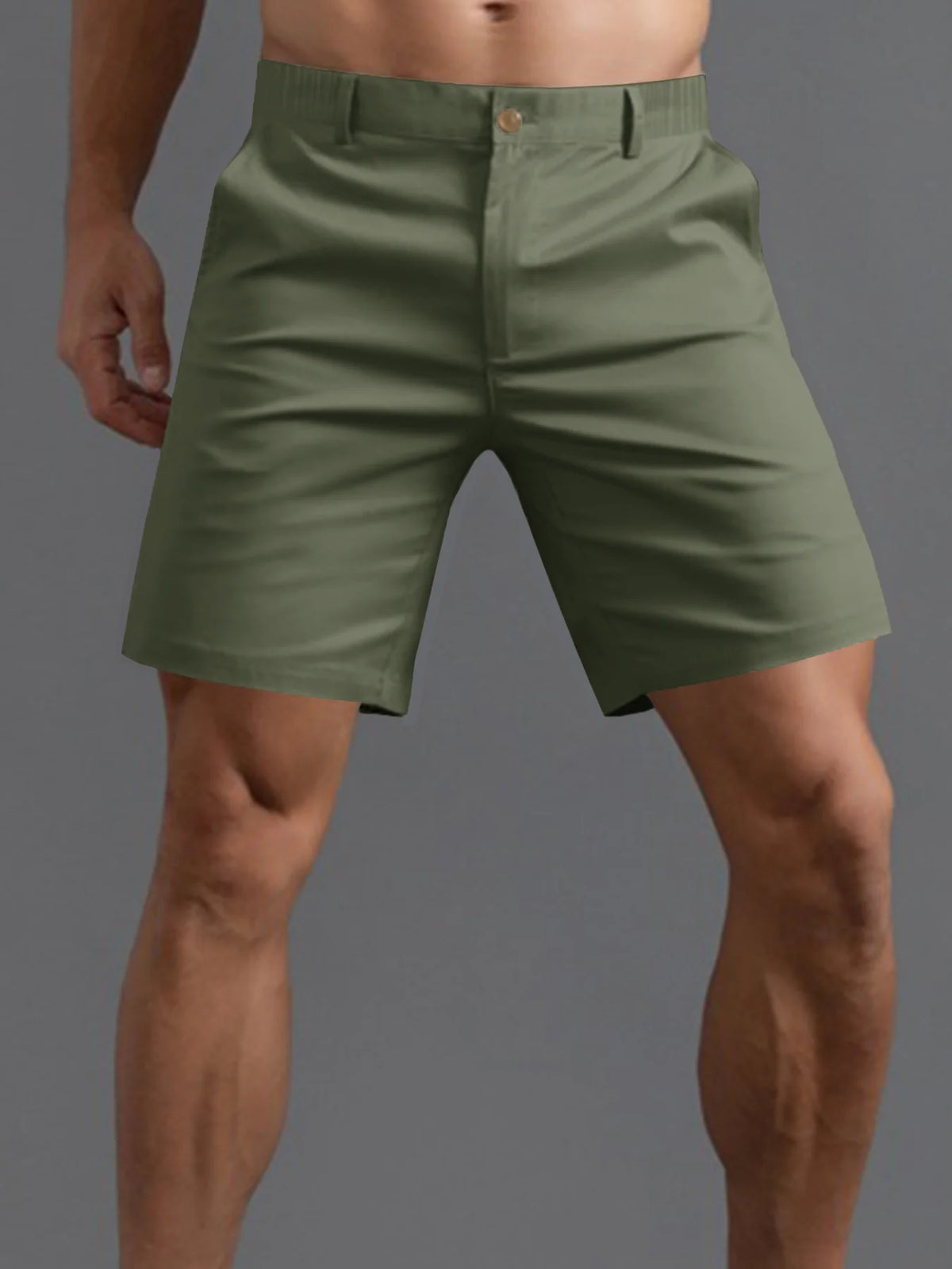 Shorts Masculinos Cargo de Verão — Cintura Elástica, Respiráveis para Golfe e Passeios