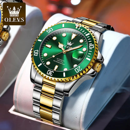 OLEVS 6650 — Relógio Masculino Mecânico Automático em Aço Inoxidável