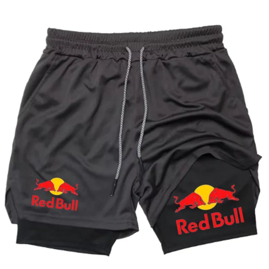 Calções esportivos 2 em 1 Red Bull